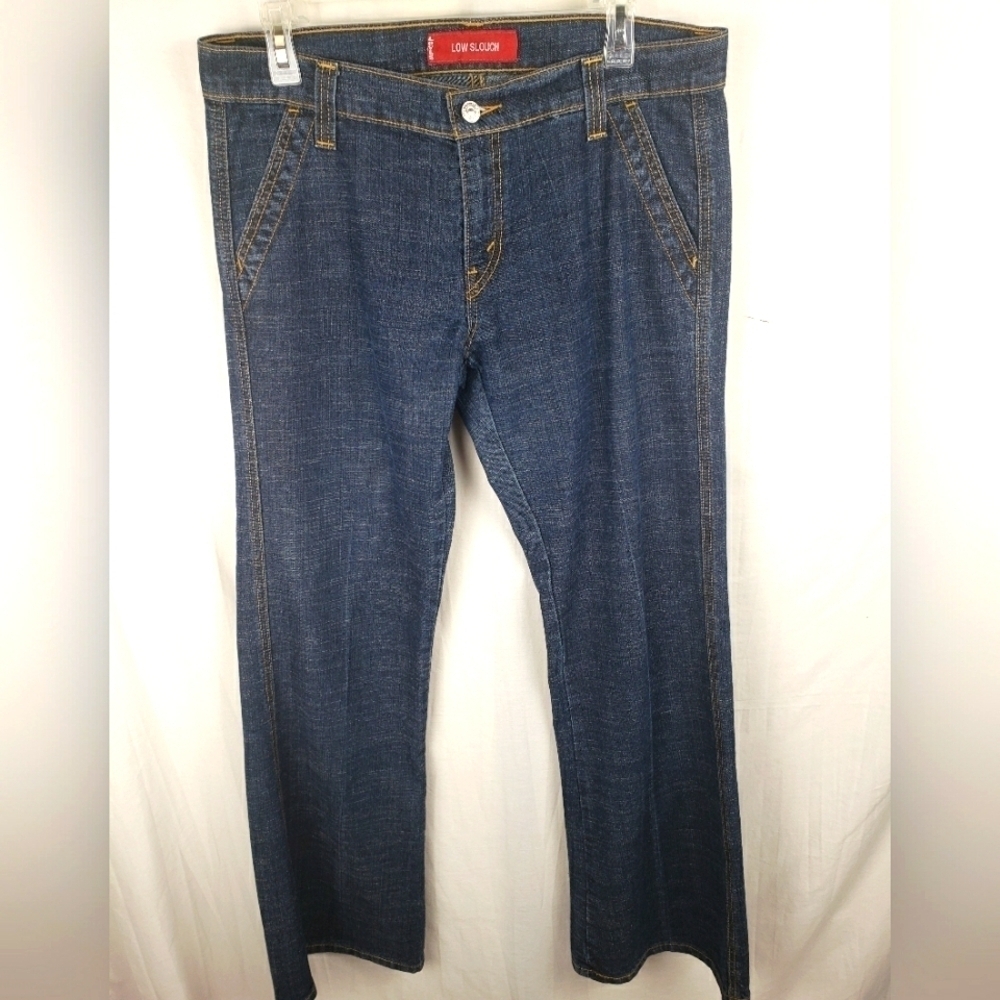 Levi’s Y2K Low Slouch Dark Washed Wide Leg Blue Jeans Sz 11 Jr.